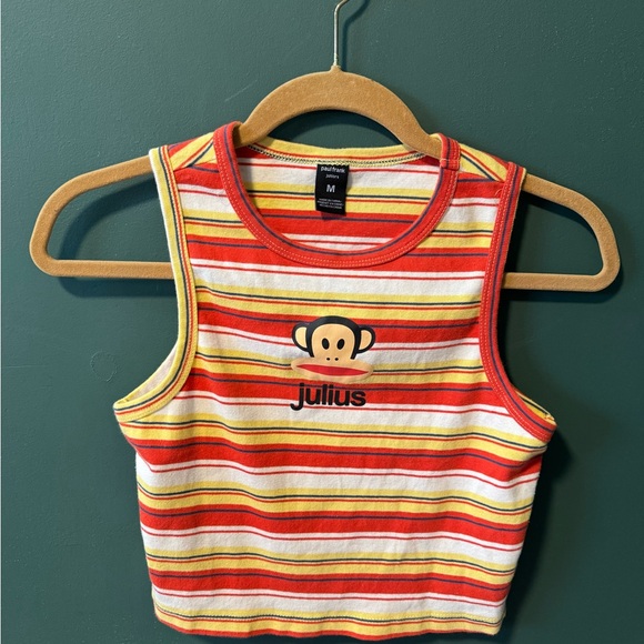 Paul Frank Other - Paul Frank Juniors M Tank Top - Red, Yellow, and White Stripes Y2K style